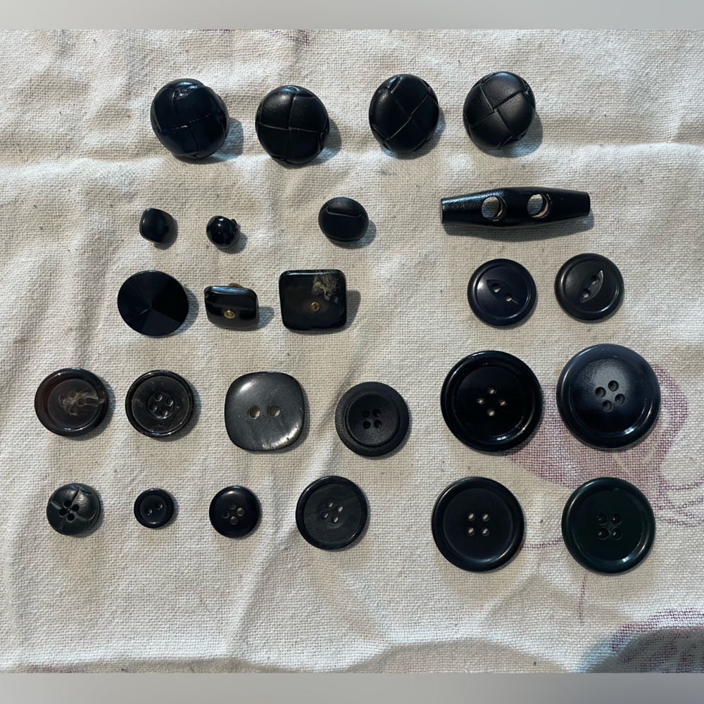 Vintage Black Buttons